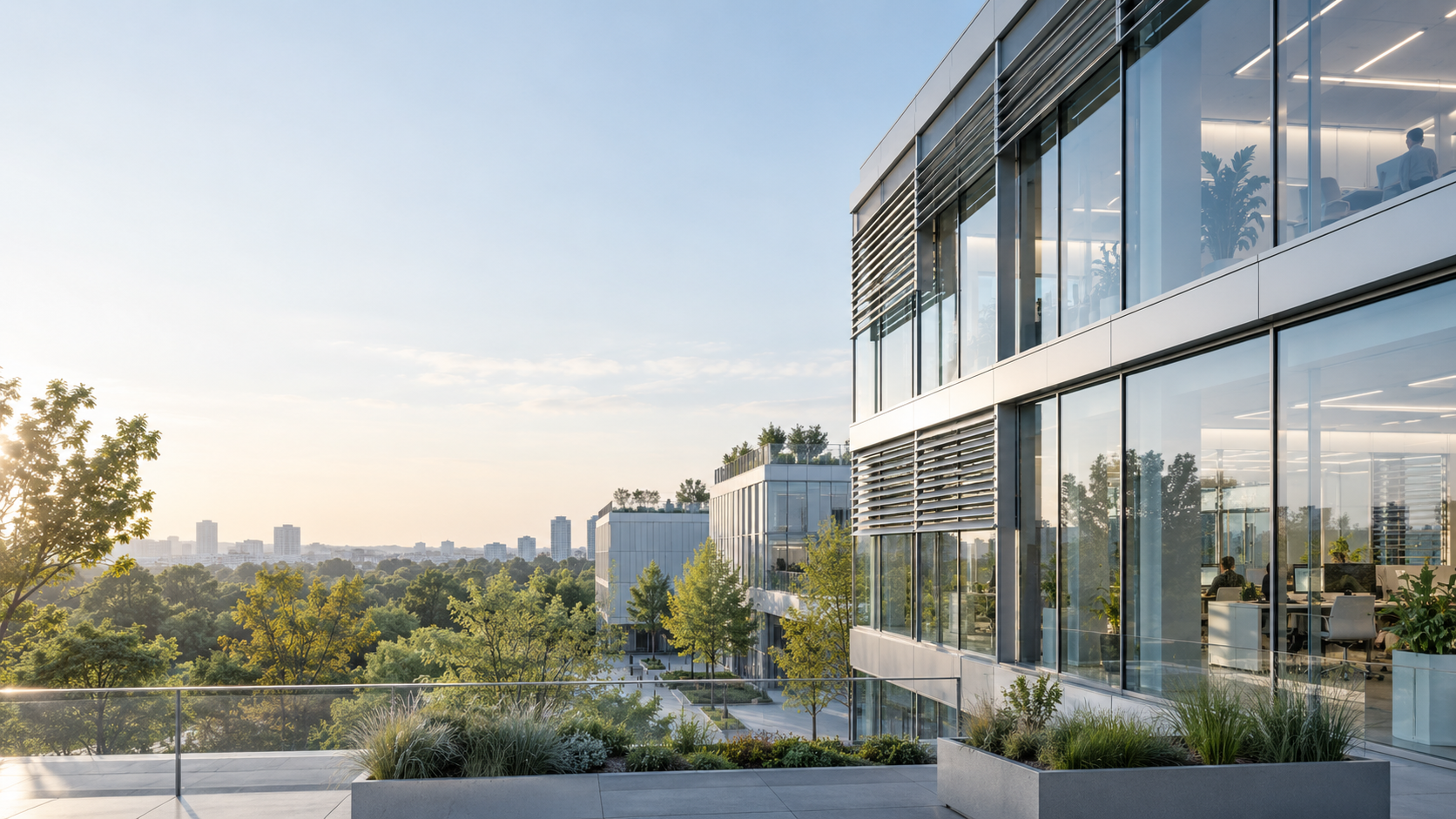 Bâtiment tertiaire équipé d’un système d’automatisation BACS