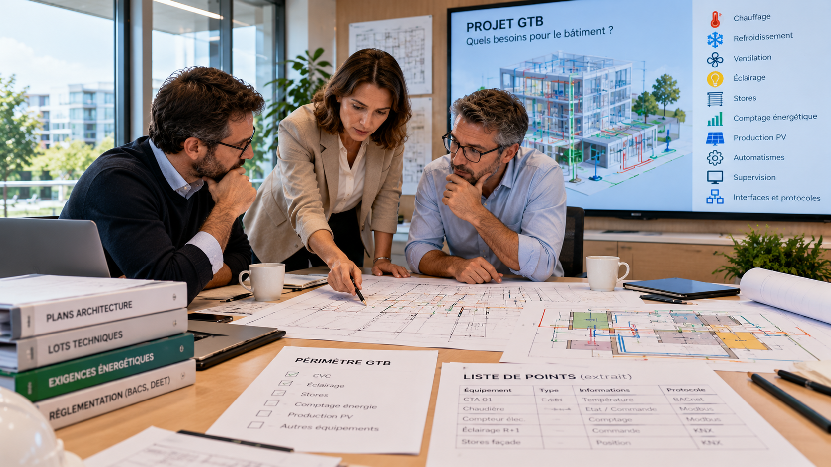 Réunion collaborative autour d’un projet GTB